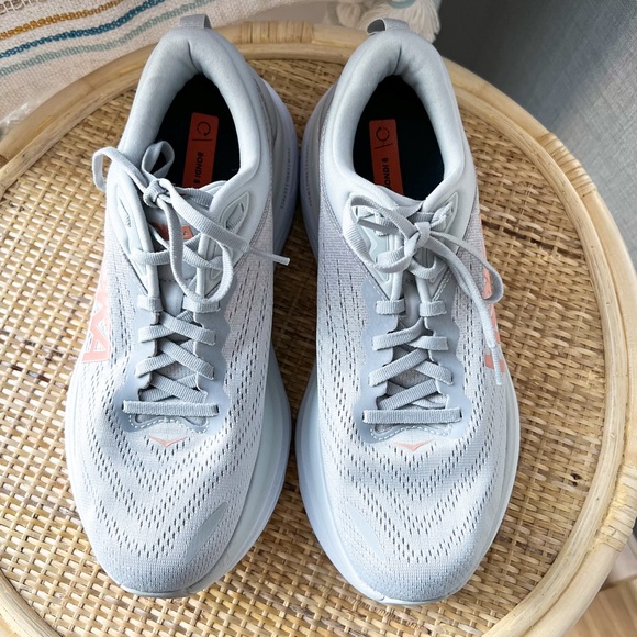 Hoka One One Bondi 8 Harbor Mist Lunar Rock Road-Running Sneakers Women’s 10 - Picture 3 of 9